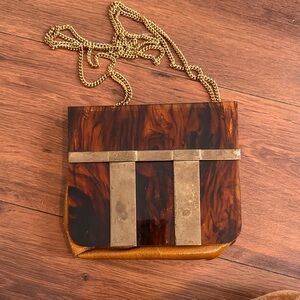 Vintage 1960’s Ronay Brown and Gold Mini Bag